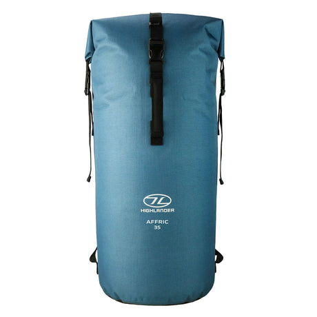 Highlander Affric Waterproof Rucksack 35L in Blue - front view on white background