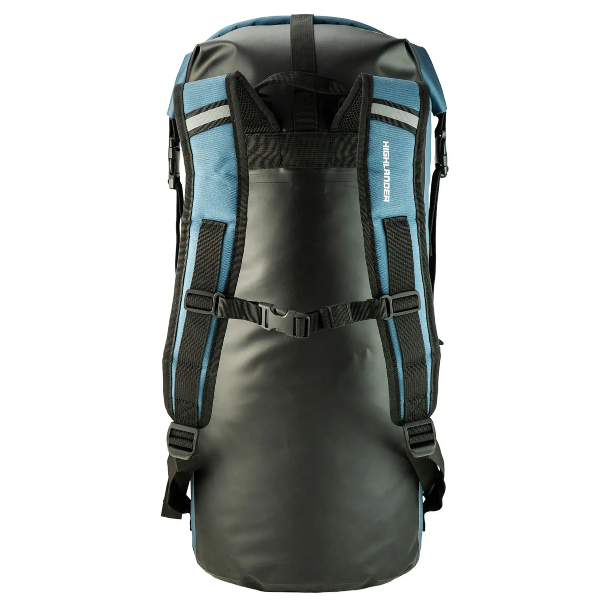 Highlander Affric Waterproof Rucksack 35L in blue from the rear