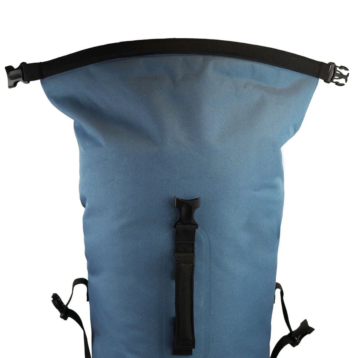 Highlander Affric Waterproof Rucksack 35L in blue showing roll top closure