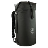 Highlander Affric Waterproof Rucksack 45L in black from the front right on white background