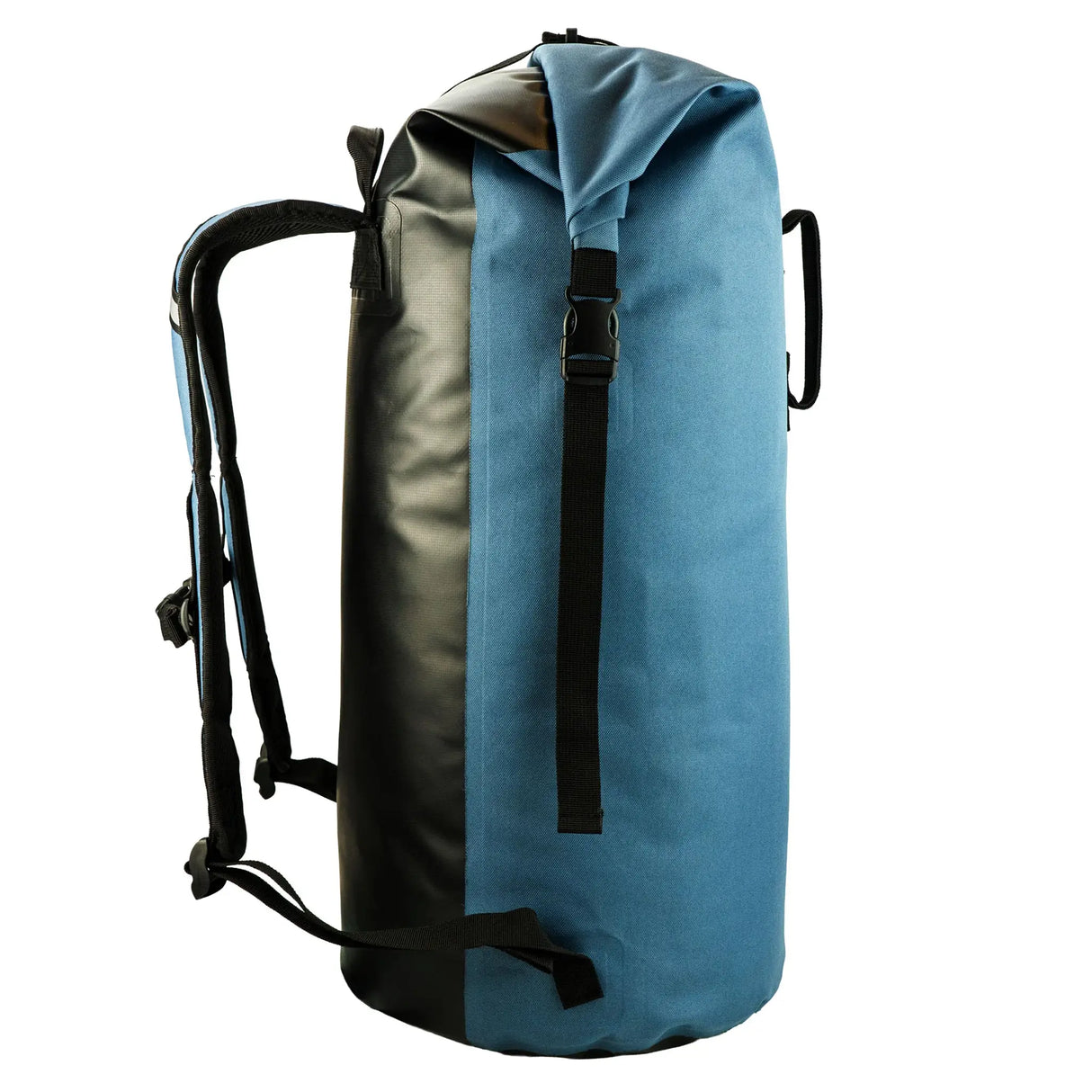 Highlander Affric Waterproof Rucksack 45L in blue from the side 