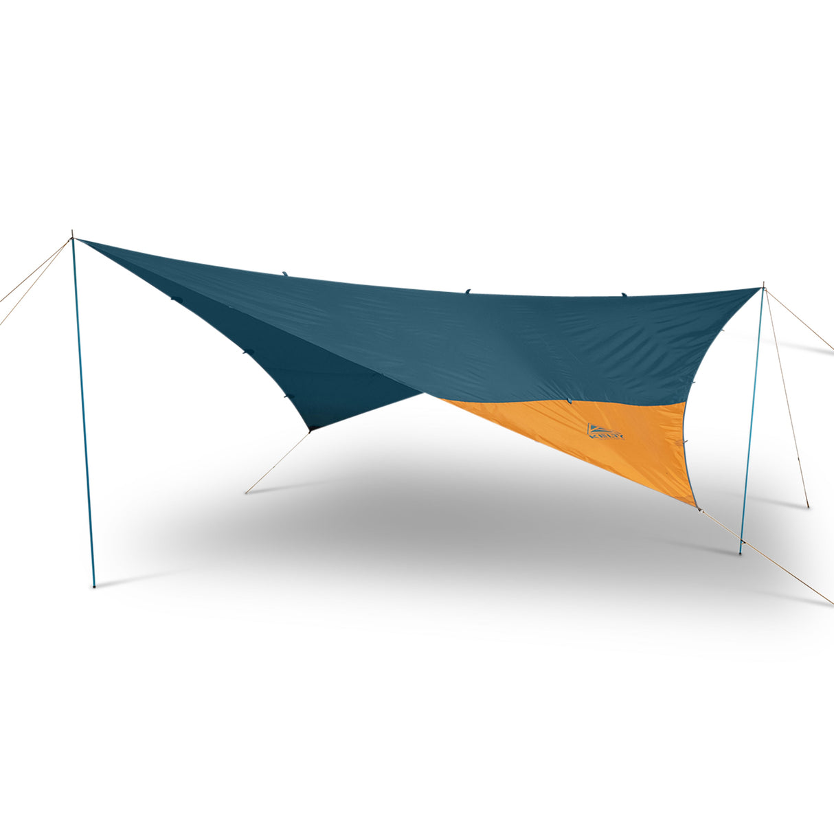 Kelty Noah's Tarp 12 Foot pitched as a sun shelter