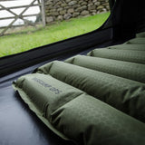 Snugpak Air Mat with Built-In Foot Pump, Olive Green inflatable camping sleeping mat - full length view