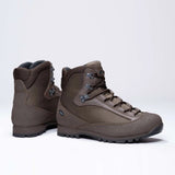 Pair of AKU Pilgrim GTX Combat FG M boots in brown, three quarter view