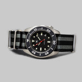 Rotate North Arctic 500m Dive Watch (43mm) in Classic NATO from the side on white background