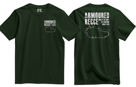 Armoured Recce Doing It In Front of Everyone Double Print T-Shirt - Green