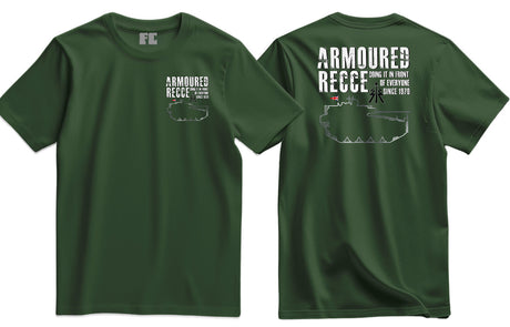 Armoured Recce Doing It In Front of Everyone Double Print T-Shirt - Olive Green