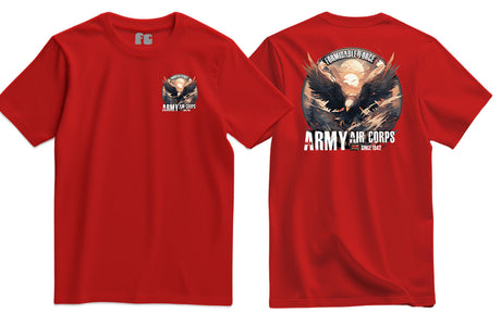 Army Air Corps Formidable Force Double Print T-Shirt - Red