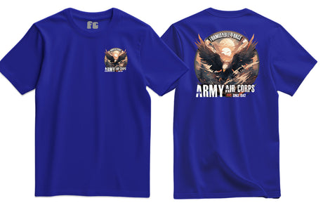 Army Air Corps Formidable Force Double Print T-Shirt - Royal Blue