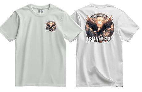 Army Air Corps Formidable Force Double Print T-Shirt - White