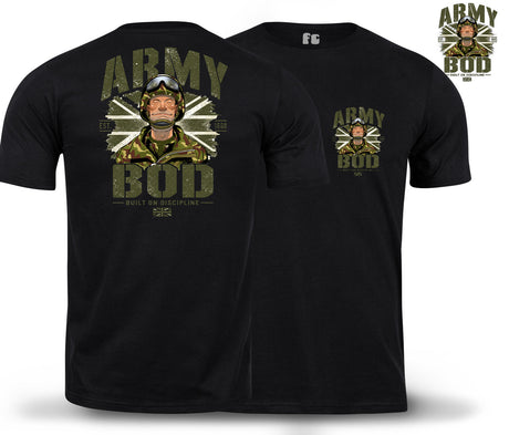 Army Bod - Built on Discipline Double Print T-Shirt - Black