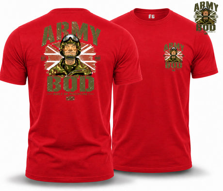 Army Bod - Built on Discipline Double Print T-Shirt - Red