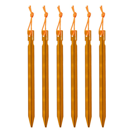 Highlander Arrow Aluminium Tent Pegs - 18cm/7" - Pack of 6 - vertically on white background