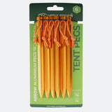 Highlander Arrow Aluminium Tent Pegs - 18cm/7" - in retail packaging