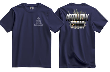 Royal Artillery Boom Double Print T-Shirt - Navy Blue