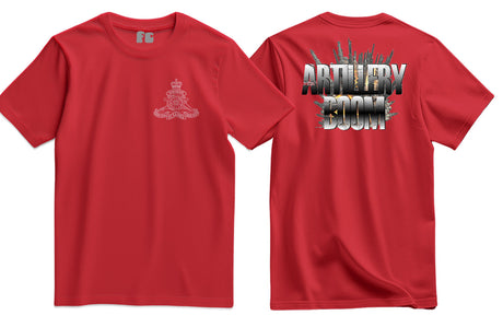 Royal Artillery Boom Double Print T-Shirt - Red