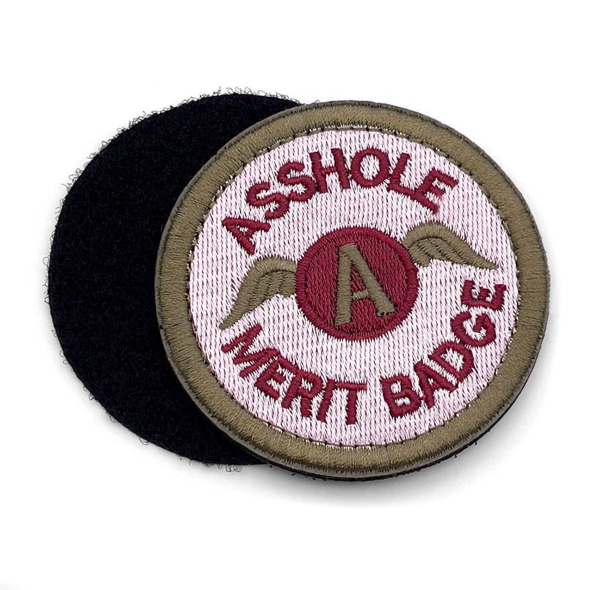 Asshole Merit Badge Patch Green Hook & Loop | Task Outdoor