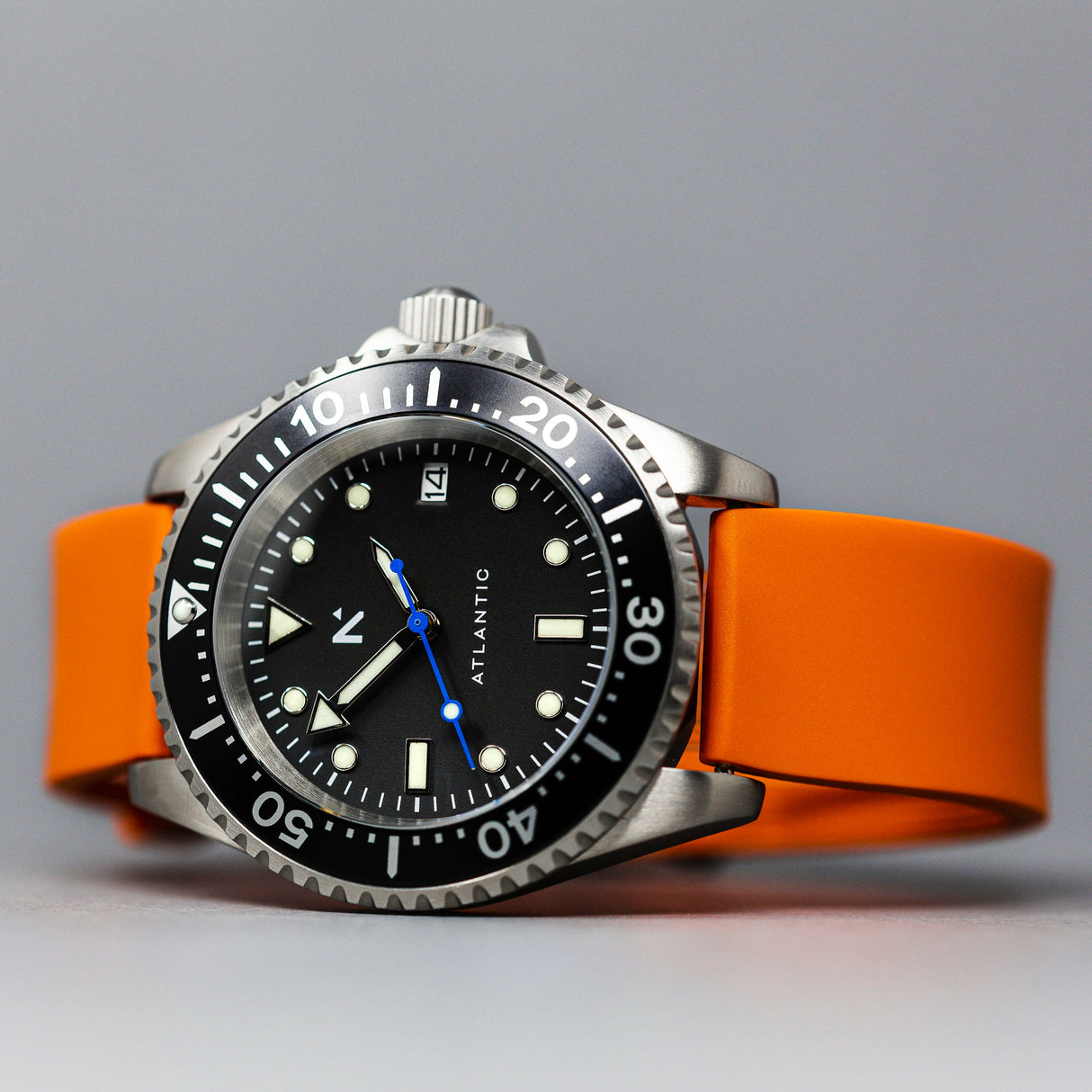 Rotate North Atlantic Dive Watch (40mm) - Flare Orange Rubber Strap