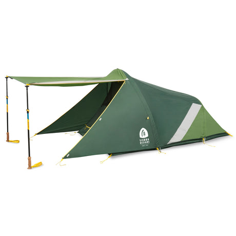 Sierra Designs Clip Flashlight 3000 2 Person Tent - Green pitched with flysheet