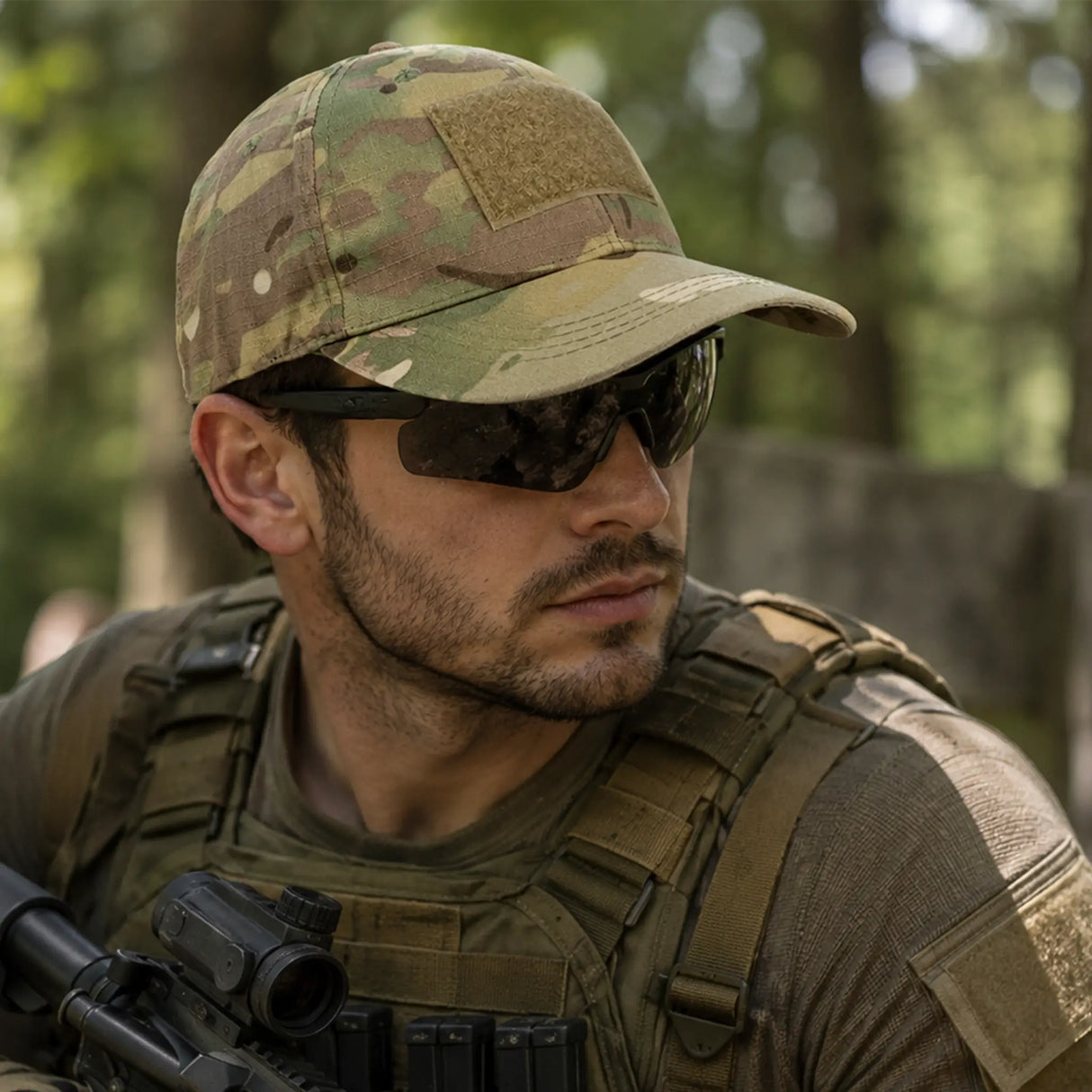 Mil-Com Tactical Baseball Cap in Milcam for airsoft in the outdoors