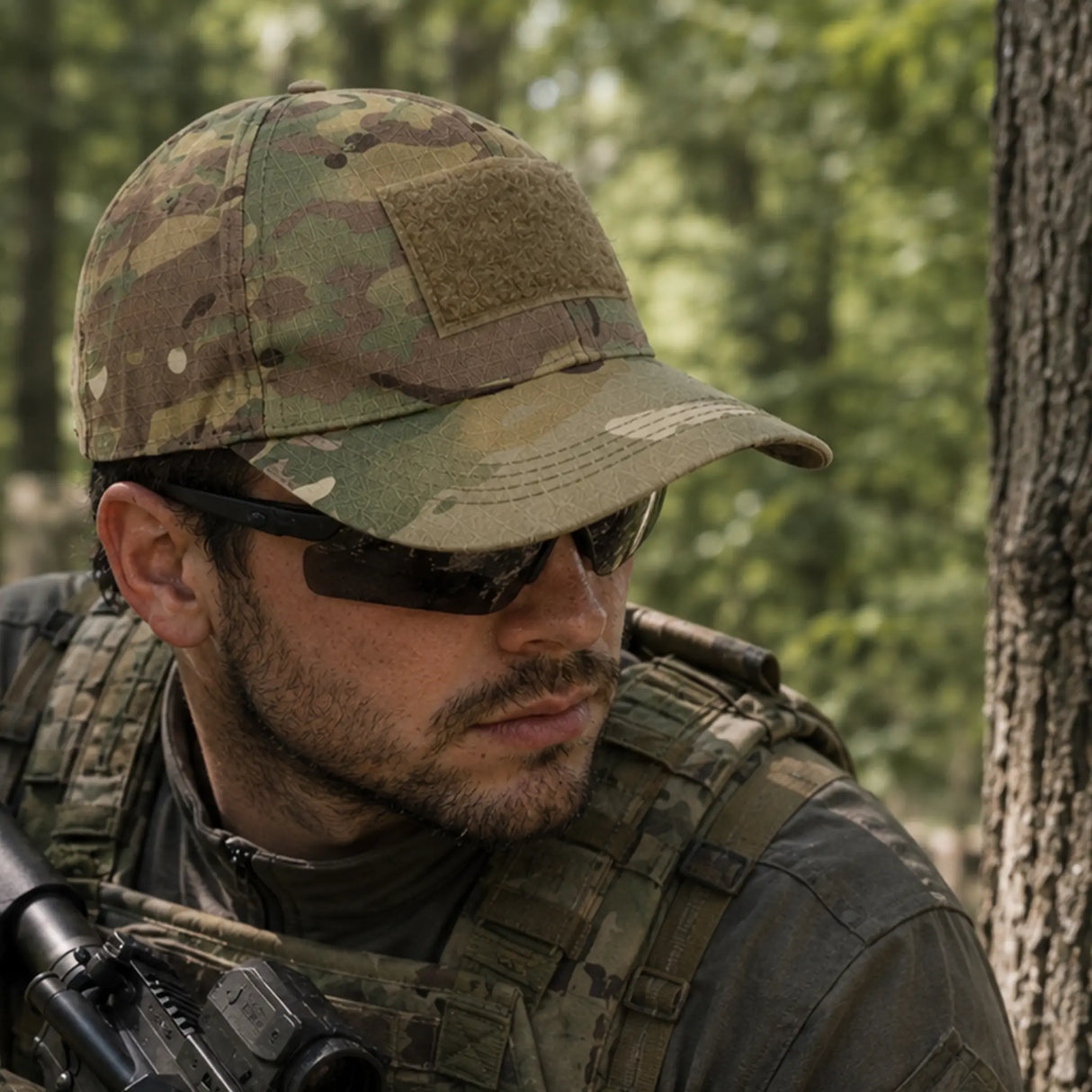 Mil-Com Tactical Baseball Cap in Milcam for airsoft in the outdoors