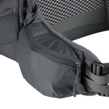 Highlander Ben Nevis Rucksack 65L in grey - close up of waist strap pocket