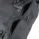 Highlander Ben Nevis Rucksack 65L in grey - close up of dual zip opening