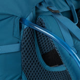 Highlander Ben Nevis Rucksack 52L in petrol blue close up of hydration