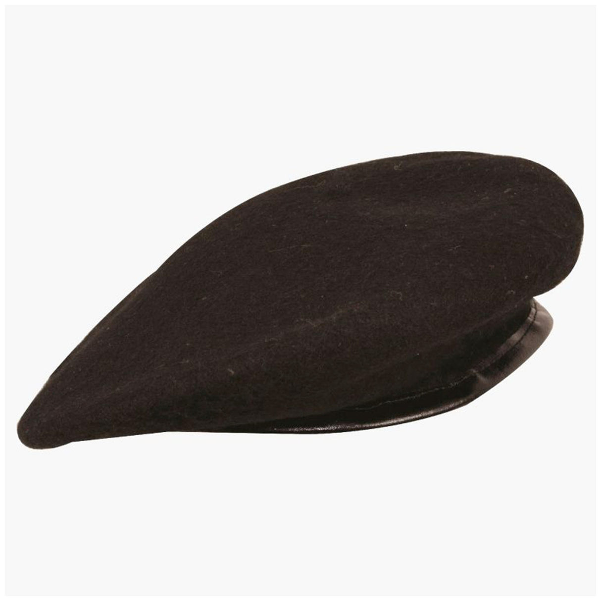 Highlander British Army Style Beret with Leather Trim Black | Task Outdoor