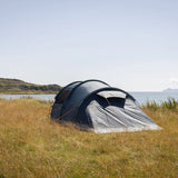 Vango Beta 350XL Tent in blue for camping from rear
