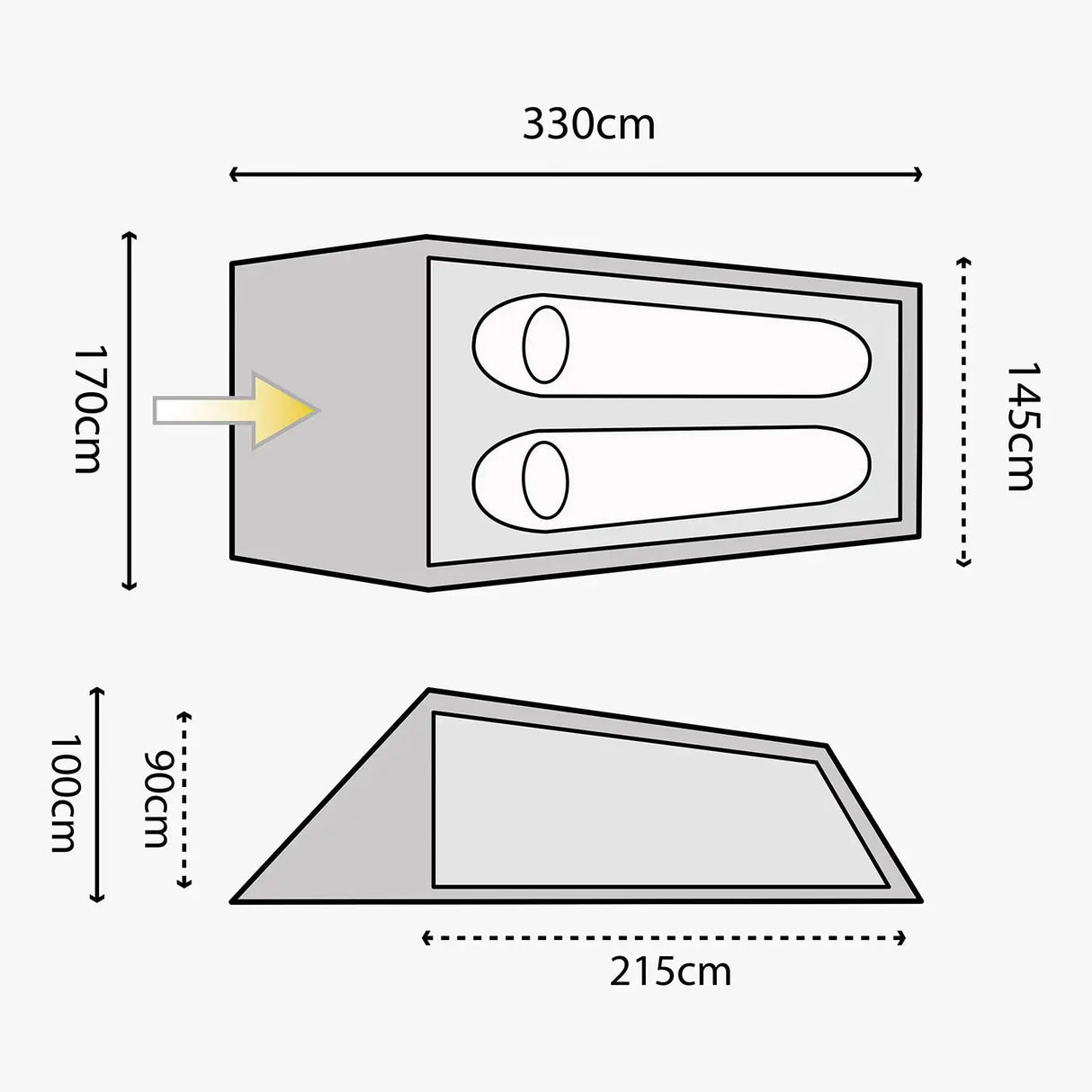 Highlander Blackthorn 2 Tent Dimensions | Task Outdoor