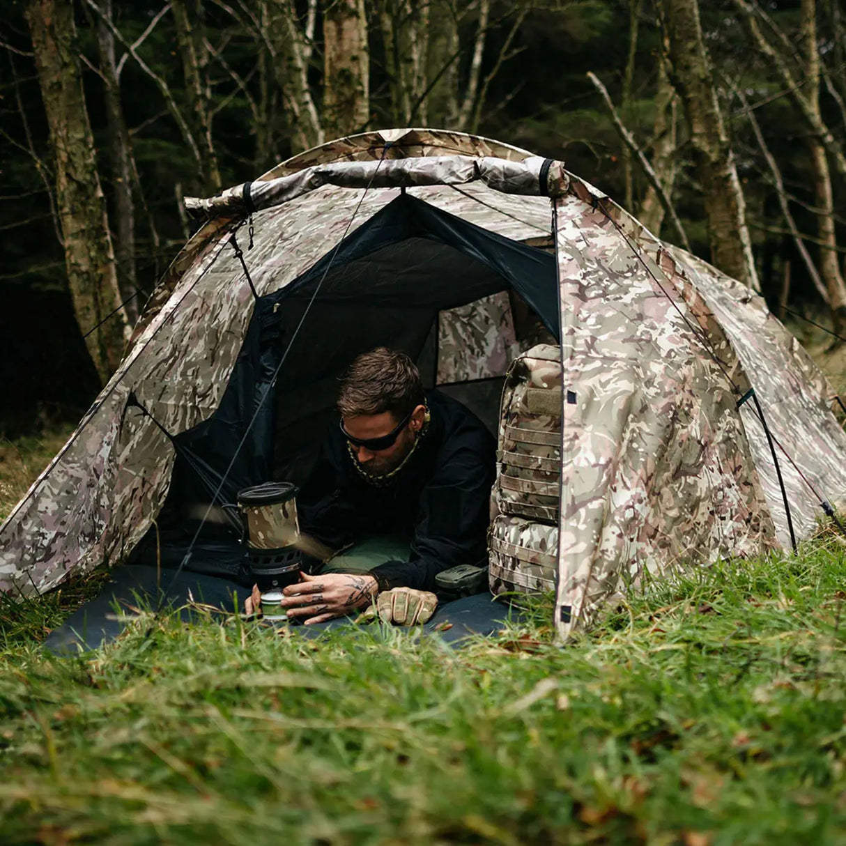 Highlander Blackthorn 2 Tent HMTC Camo | Task Outdoor