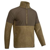 Jack Pyke Bleasdale Half Zip Fleece Top Dark Mustard Left Side | Task Outdoor