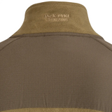 Jack Pyke Bleasdale Half Zip Fleece Top Dark Mustard Neck | Task Outdoor