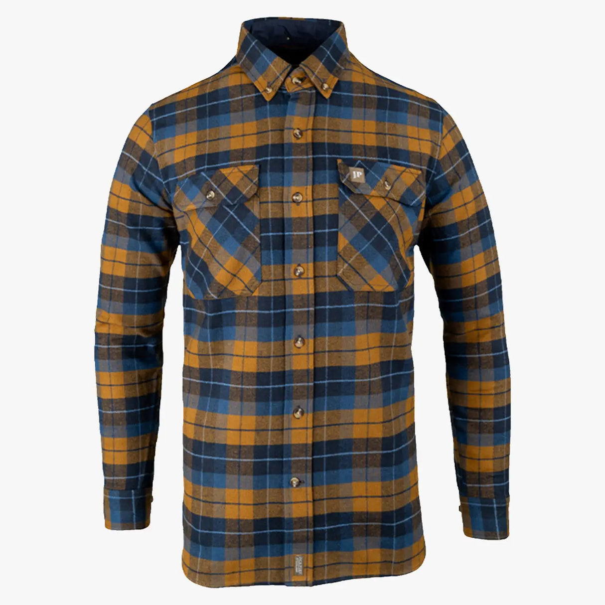 Jack Pyke Bleasdale Heavy Flannel Shirt Navy Russet | Task Outdoor