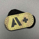 A Pos MTP Blood Group Patch: IR Reflective, Hook & Loop, 5cm | Task Outdoor