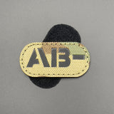 AB Neg MTP Blood Group Patch: IR Reflective, Hook & Loop, 5cm | Task Outdoor