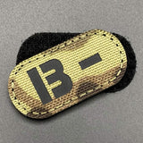 B Neg MTP Blood Group Patch: IR Reflective, Hook & Loop, 5cm | Task Outdoor