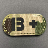 B Pos MTP Blood Group Patch: IR Reflective, Hook & Loop, 5cm | Task Outdoor