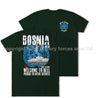 Bosnia War Warrior UN Veteran Double Print T-Shirt - Forest Green