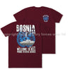 Bosnia War Warrior UN Veteran Double Print T-Shirt - Maroon