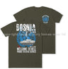 Bosnia War Warrior UN Veteran Double Print T-Shirt - Military Green
