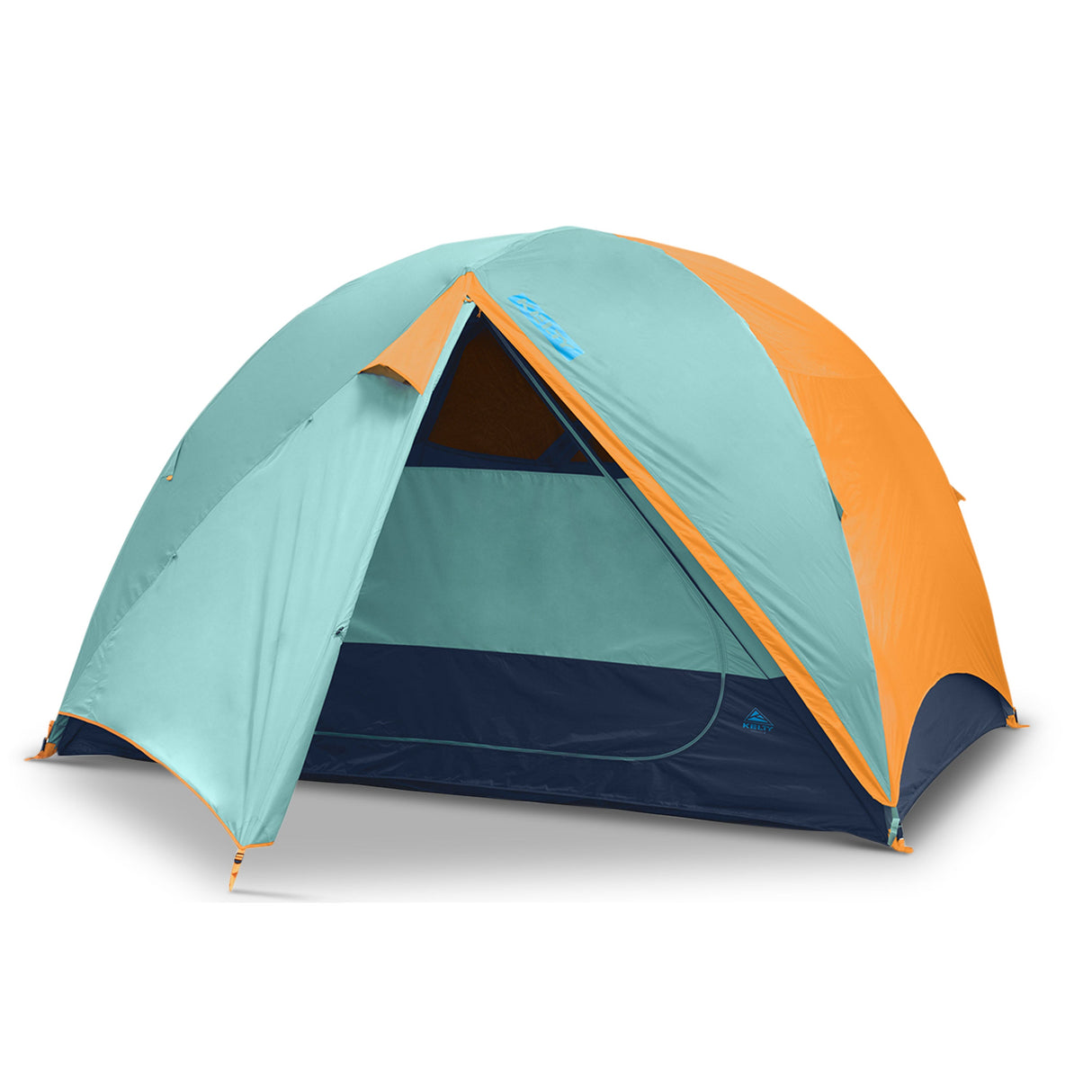 Kelty Wireless 4 Person Tent pitched with flysheet