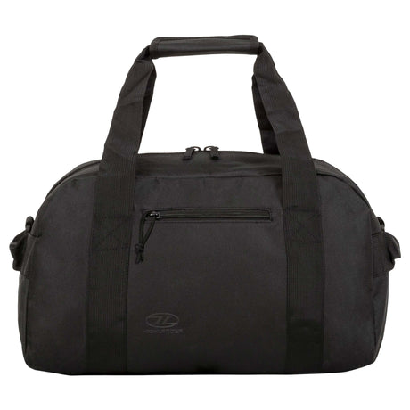 Highlander Cargo Holdall Bag 30L V2 in black from the front on white background