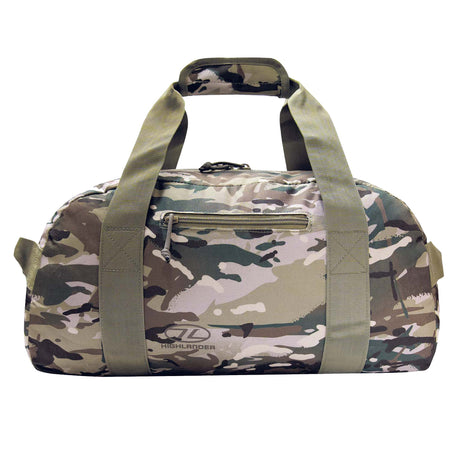 Highlander Cargo Holdall Bag 30L V2 in HMTC camo from the front on white background