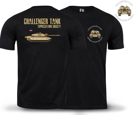 Challenger Tank Appreciation Society Double Print T-Shirt - Black