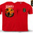 Charlie Don't Surf Retro Military Double Print T-Shirt - Red