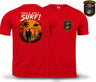 Charlie Don't Surf Retro Military Double Print T-Shirt - Red