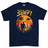 Charlie Don't Surf Vietnam era retro Printed T-Shirt - Navy Blue