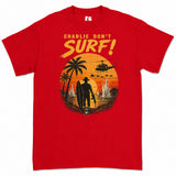 Charlie Don't Surf Vietnam era retro Printed T-Shirt - Red